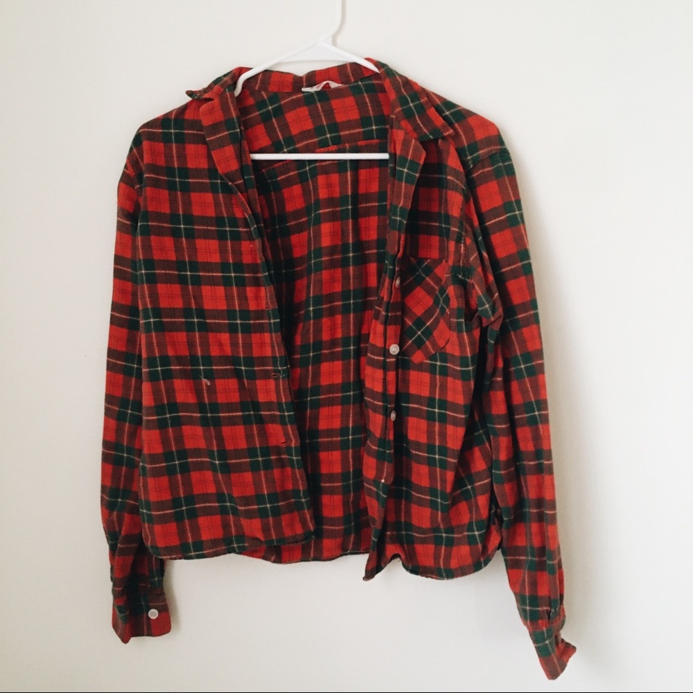 Vintage plaid button up shirt
